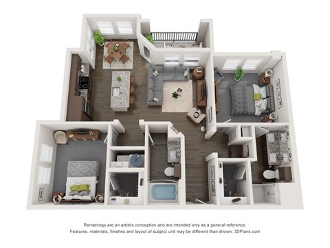 Nine 50 B4 luxury floor Plan 2 bed 2 bath